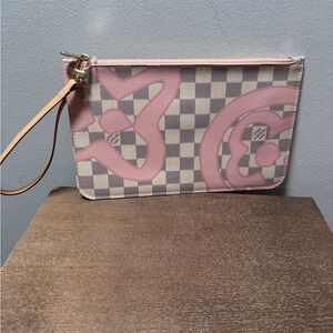 Louis Vuitton Damier Azur Tahitienne Neverfull Pouchette